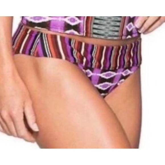Athleta Other - Athleta Ariel Tiki Bikini Bottoms Nylon Blend Geometric Women's Small